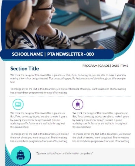 Plantilla School Newsletter