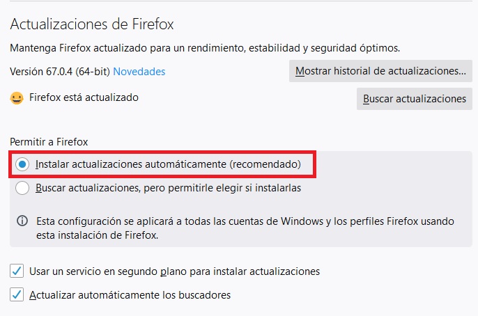 Firefox: Cómo actualizar manualmente tu navegador