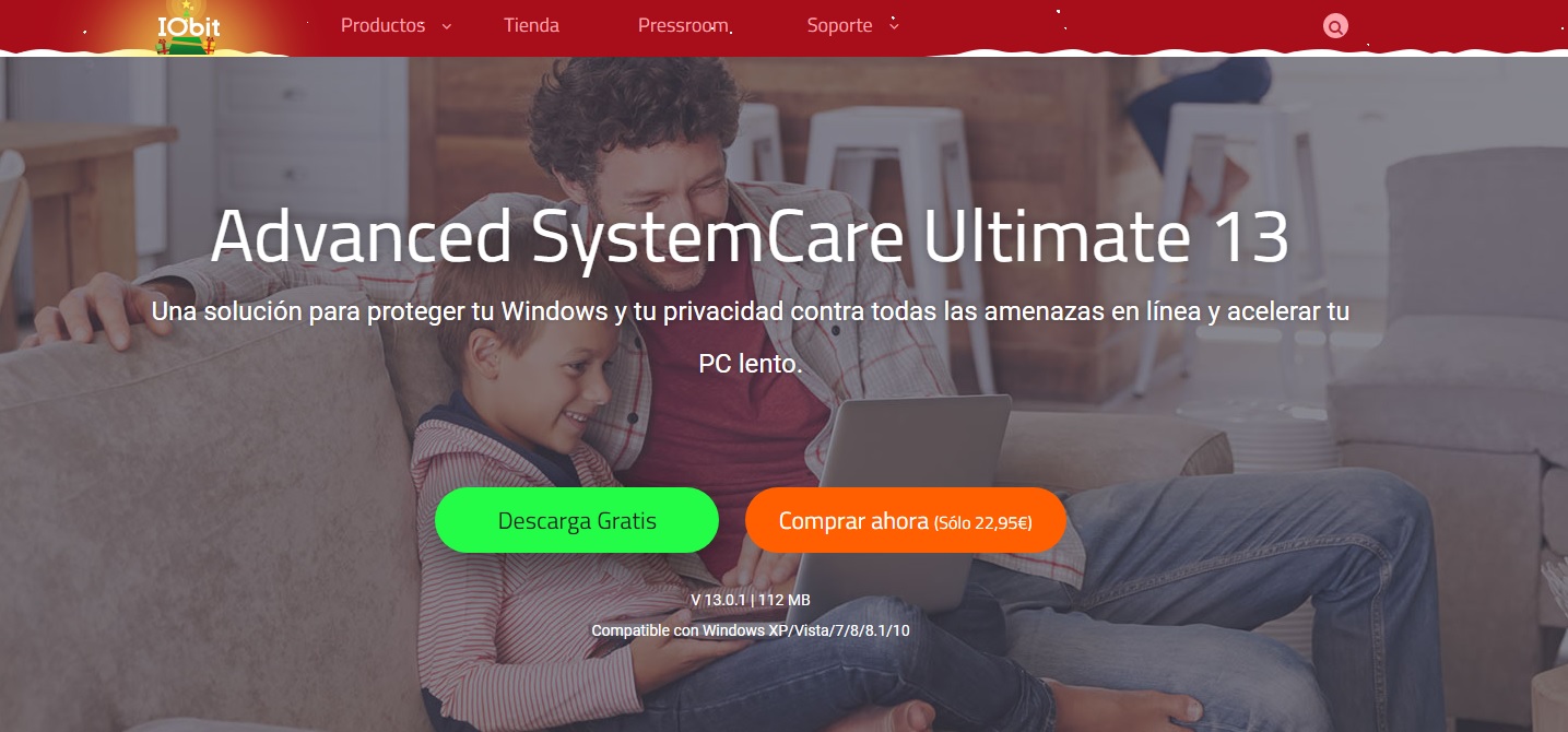 Página de Advanced SystemCare Ultimate 13