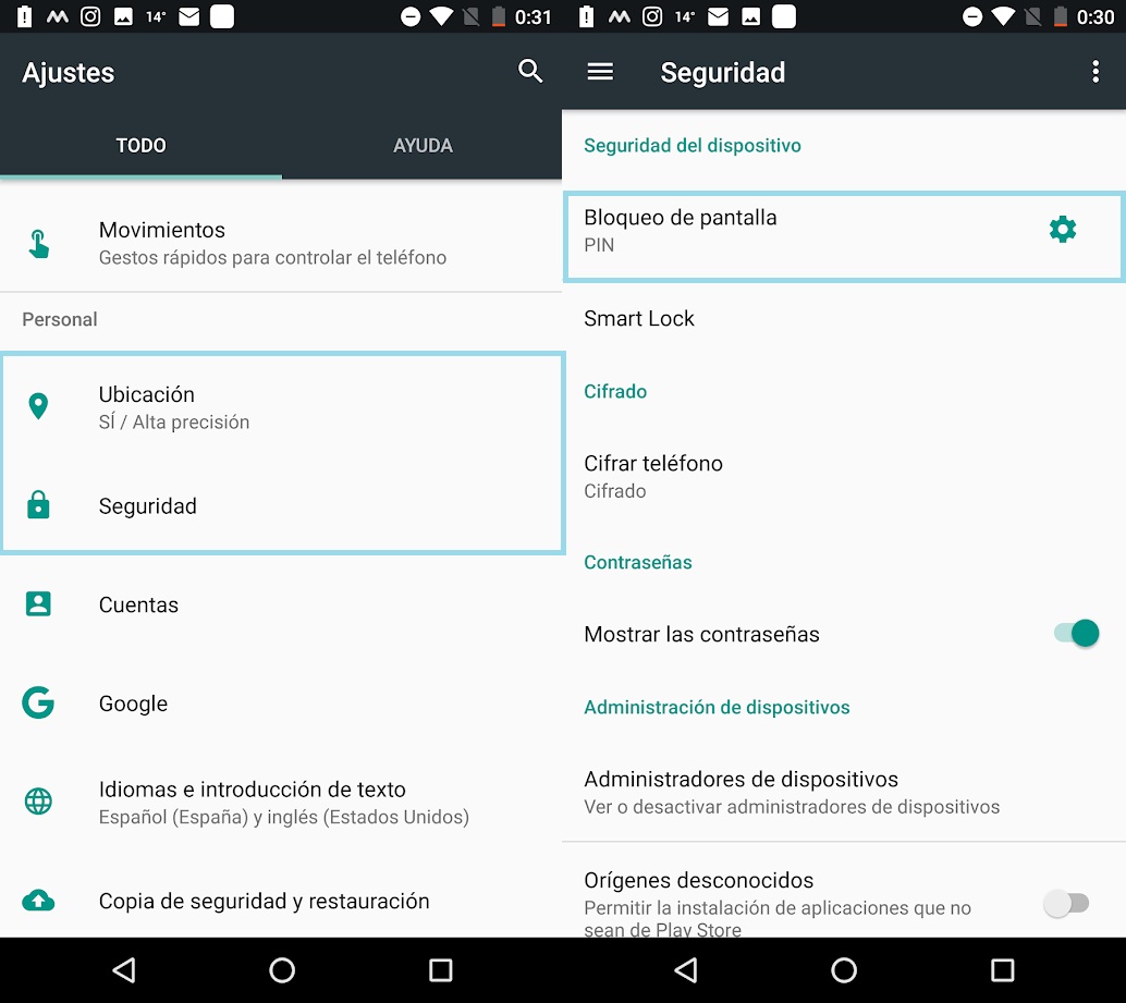 Cómo poner contraseña a tu teléfono Android