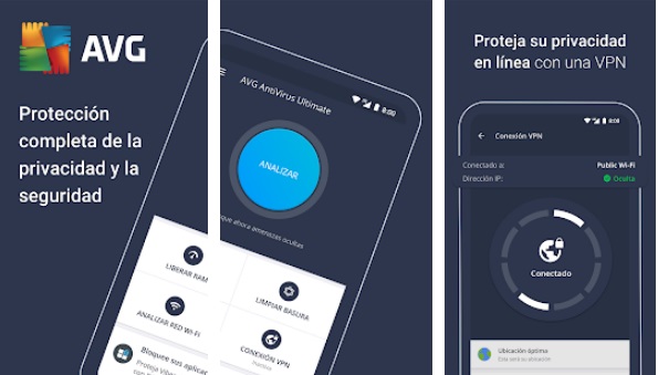 Interfaz de AVG Antivirus Gratis