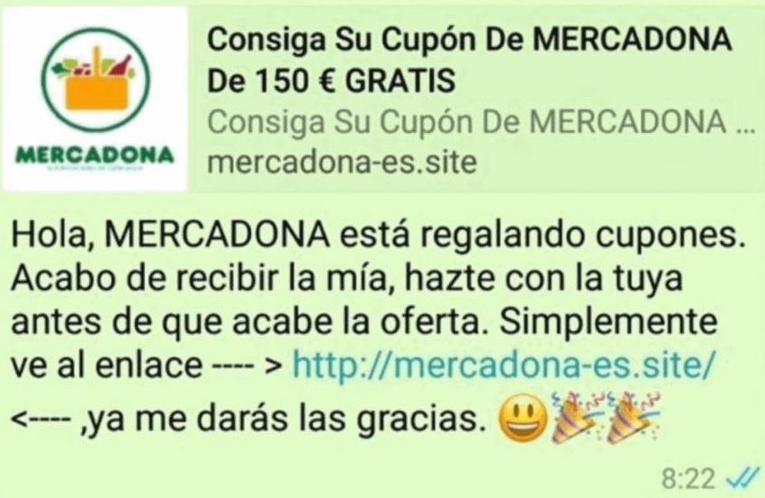 Bulo de Mercadona en WhatsApp