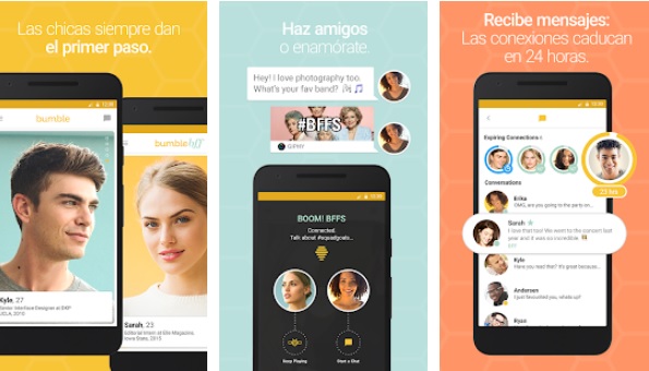 Interfaz de Bumble
