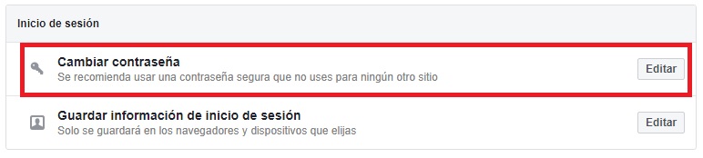 Cómo cambiar la contraseña de Facebook fácilmente