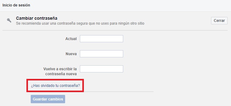 Cómo cambiar la contraseña de Facebook fácilmente
