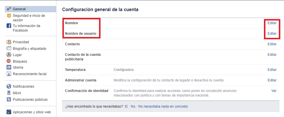 Facebook: cómo cambiar el nombre de tu página