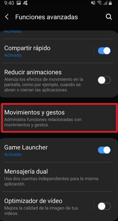 Samsung Galaxy: Cómo hacer una captura de pantalla con gestos