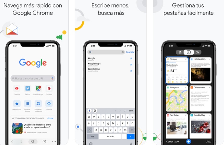 Interfaz de Chrome para iOS