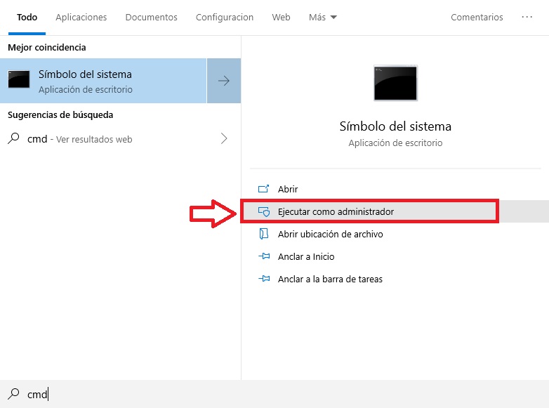 Solución al error "Ethernet no tiene una configuración IP válida"