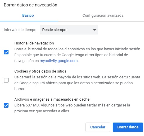 Cómo borrar tu historial de navegación