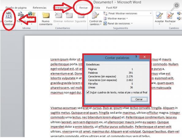 Cómo contar palabras de un texto de forma rápida y fácil