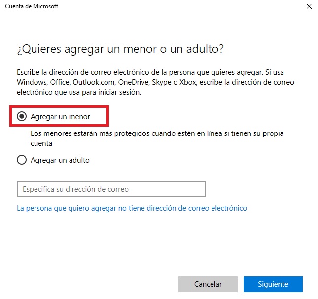 Cómo configurar el Control Parental: Windows 10