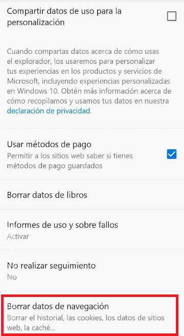 Cómo borrar las cookies en un móvil Android (Chrome, FF, Edge, Opera)