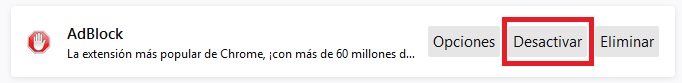 Cómo desactivar AdBlock en Chrome, Firefox y Edge