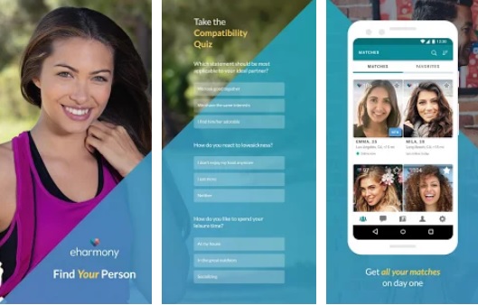 Interfaz de eHarmony