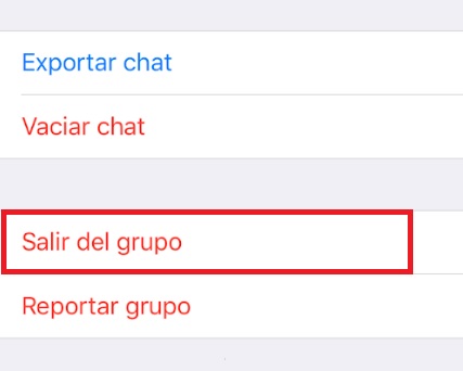 Cómo borrar un grupo de WhatsApp