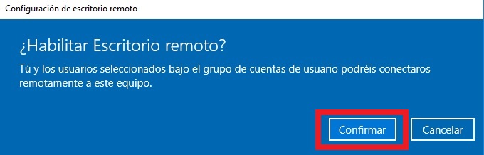 Cómo utilizar la función Escritorio Remoto: Windows 10