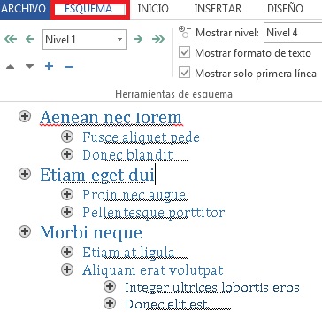 Cómo hacer esquemas en Word