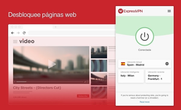 Anuncio de ExpressVPN