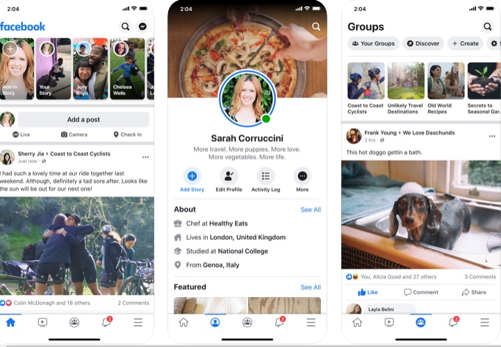 Interfaz de Facebook para iOS