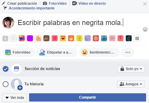 Facebook: Aprende a escribir en negrita y cursiva
