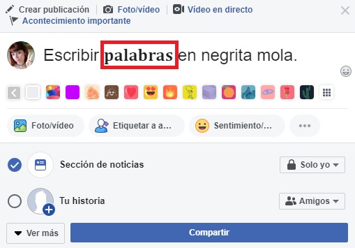 Facebook: Aprende a escribir en negrita y cursiva