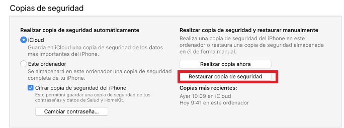 Cómo formatear y restaurar tu iPhone