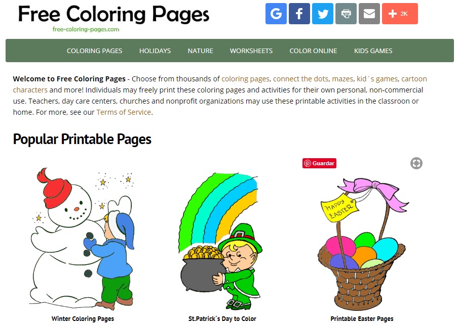 Las mejores páginas para colorear online