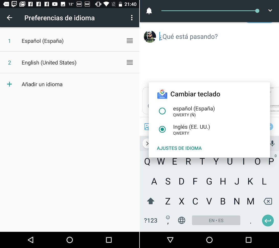 Cómo poner otro idioma en el teclado de iOS y Android