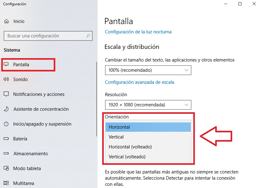 Cómo girar la pantalla de Windows