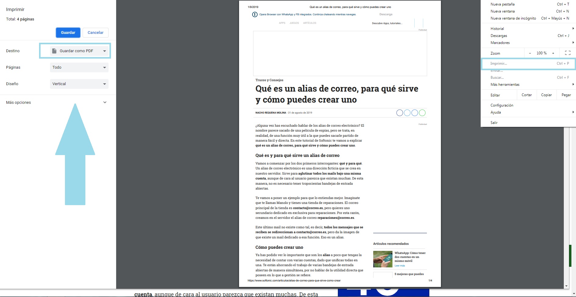 Cómo convertir una página web a PDF