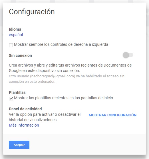 Cómo usar offline Google Docs