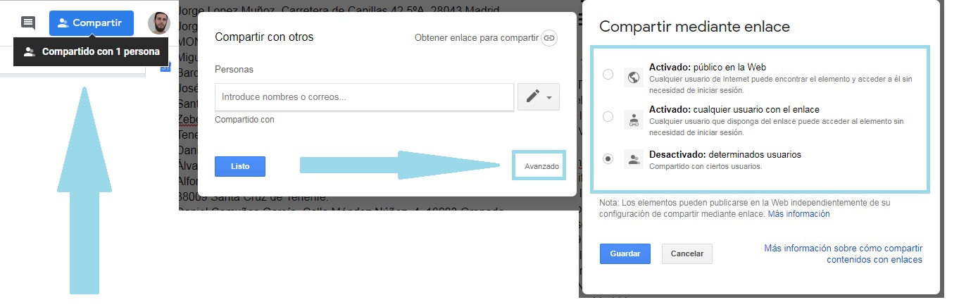 Google Drive: todas las opciones para compartir documentos