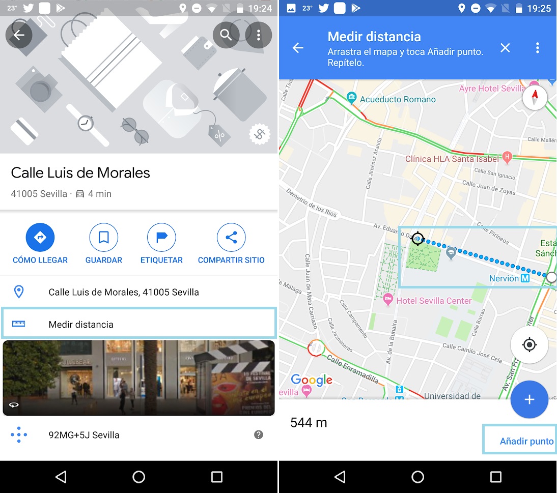 Cómo medir distancias en Google Maps