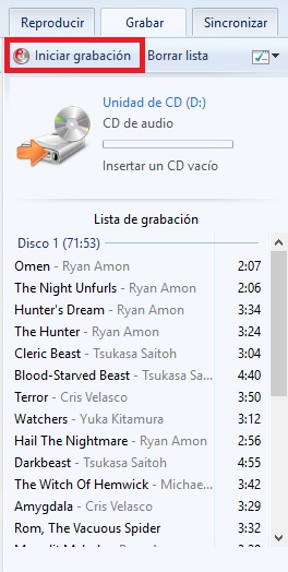 Cómo grabar un CD de música en Windows 10