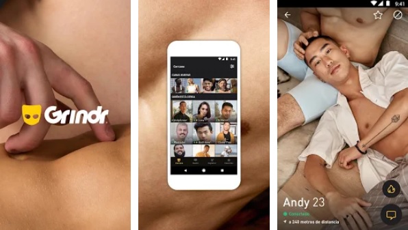 Interfaz de Grindr