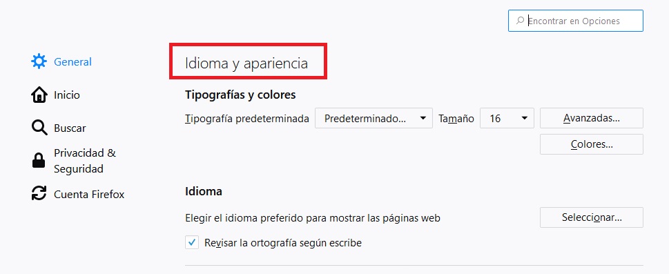 Cómo cambiar el idioma de Firefox