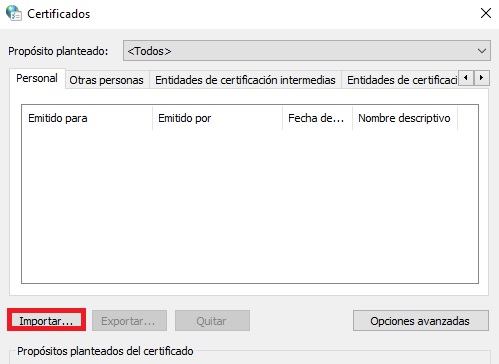 Cómo importar el Certificado Digital en Internet Explorer, Edge y Firefox
