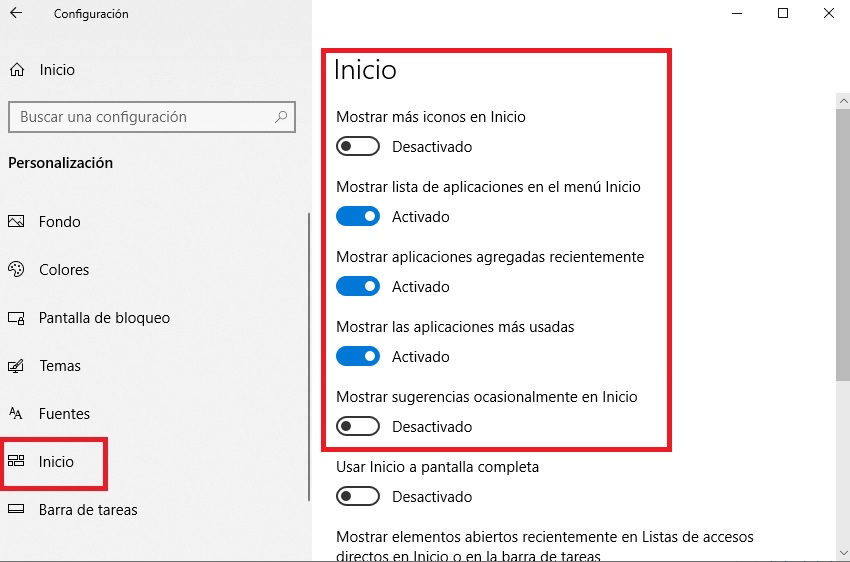 Aprende a personalizar el menú de Inicio de Windows 10