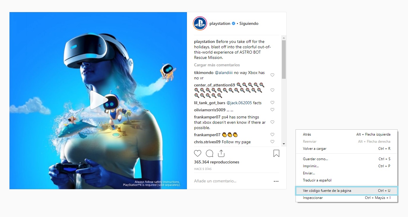Cómo descargar vídeos de Instagram desde el PC