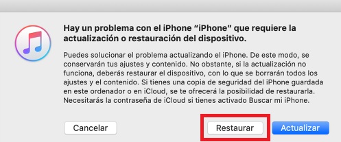 Soluciones para "iPhone está desactivado. Conectarse a iTunes"
