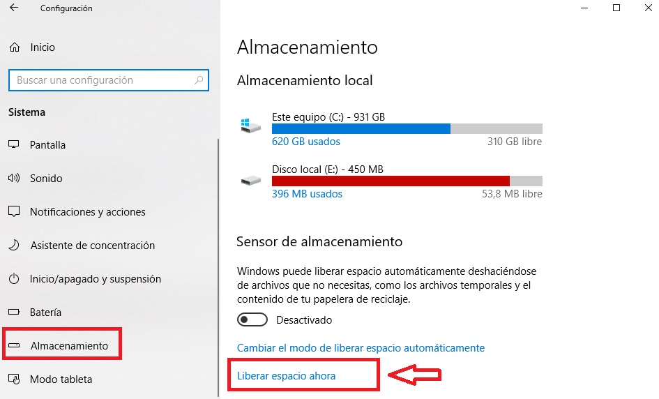 6 formas de liberar espacio: Windows 10