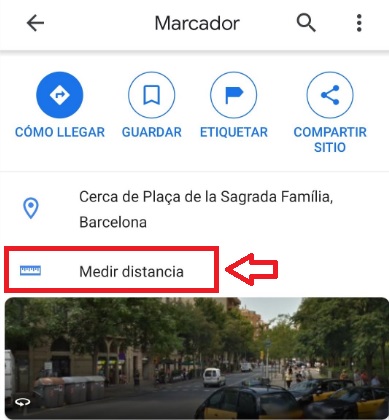 Medir distancia en Google Maps