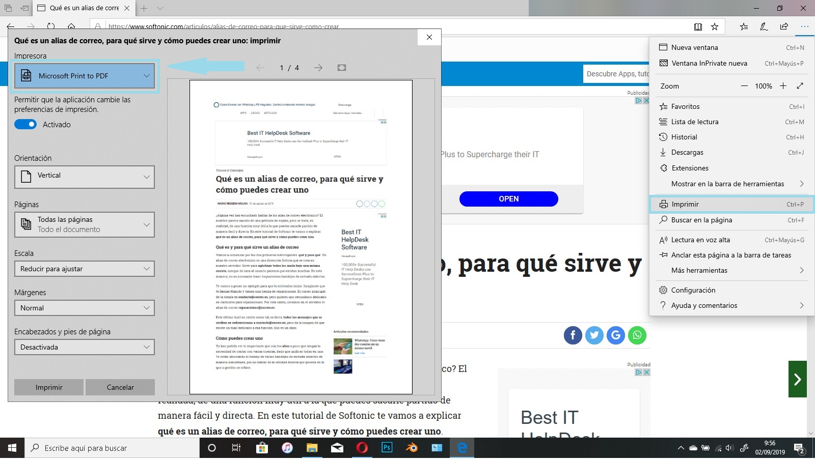 Cómo convertir una página web a PDF