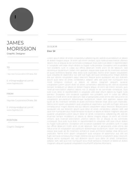 Plantilla Minimalist Cover Letter