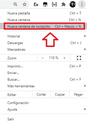 Modo incógnito