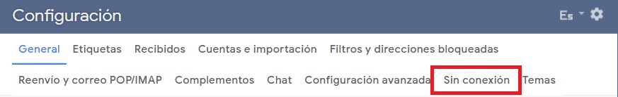 Cómo acceder al modo Sin Conexión de Gmail