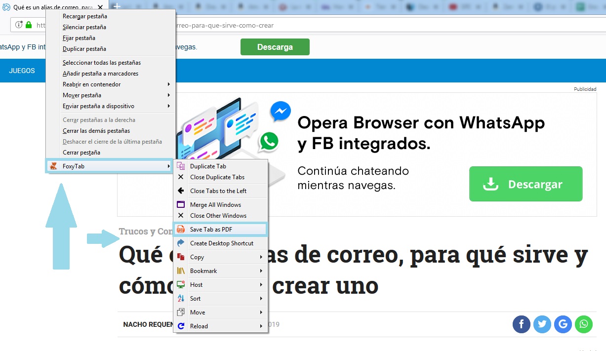 Cómo convertir una página web a PDF