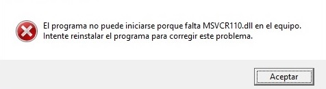 Cómo solucionar el error MSVCR110.dll y MSVCR140.dll en Windows 10