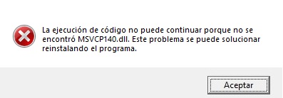 Cómo solucionar el error MSVCR110.dll y MSVCR140.dll en Windows 10